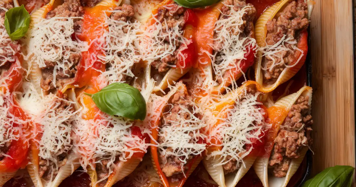 stuffed shells with meat